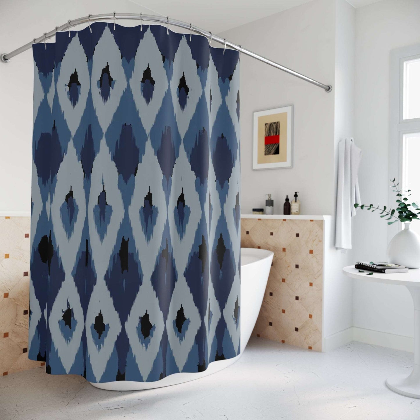 Boho Ikat Shower Curtain