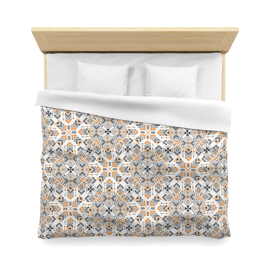 Geometrical Shapes Aztec Pattern Microfiber Duvet Cover Set - Stylish Southwestern Inspired Bedding Collection