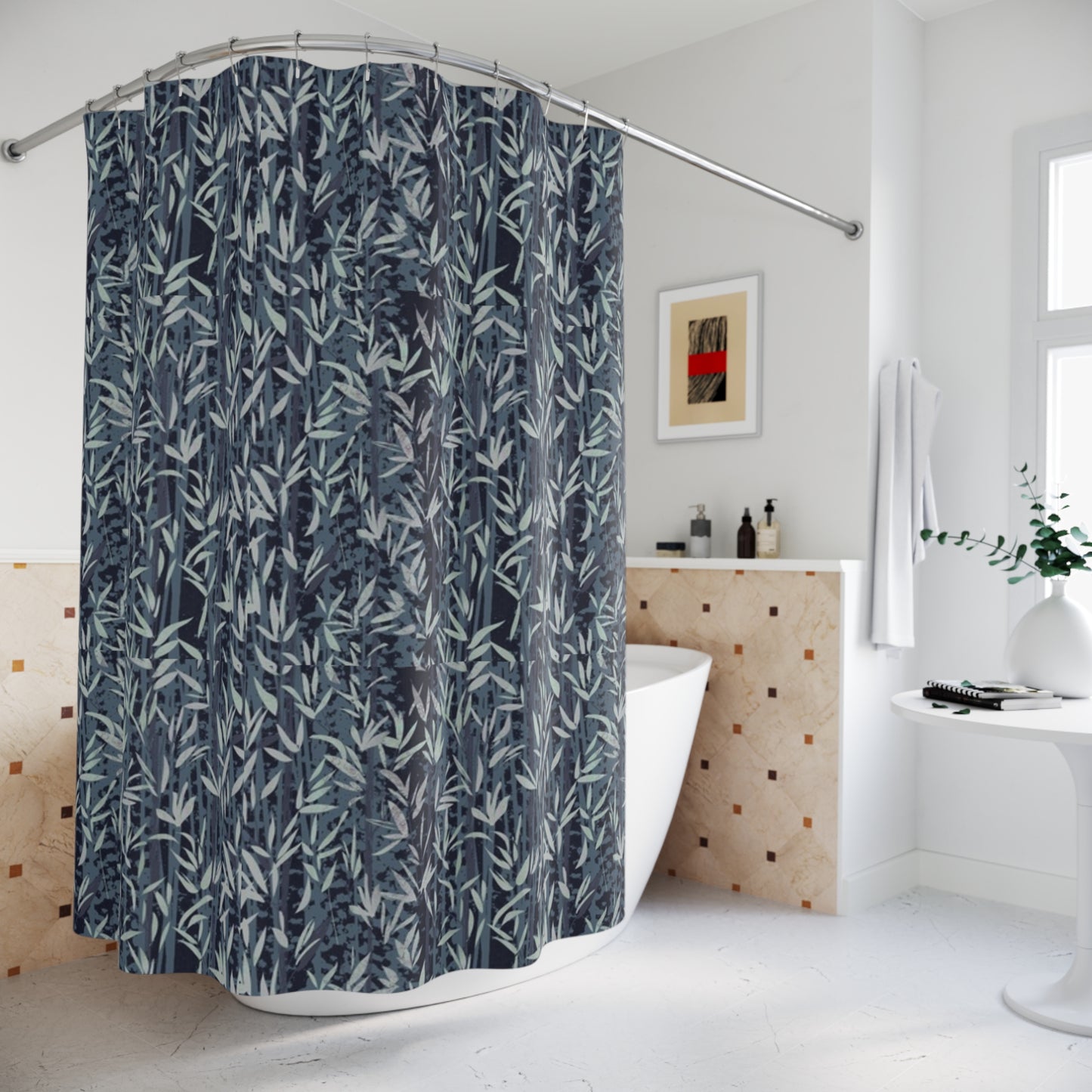 Nature-Inspired Bamboo Forest Shower Curtain - Eco-Conscious Bathroom Decoration, Sustainable Living