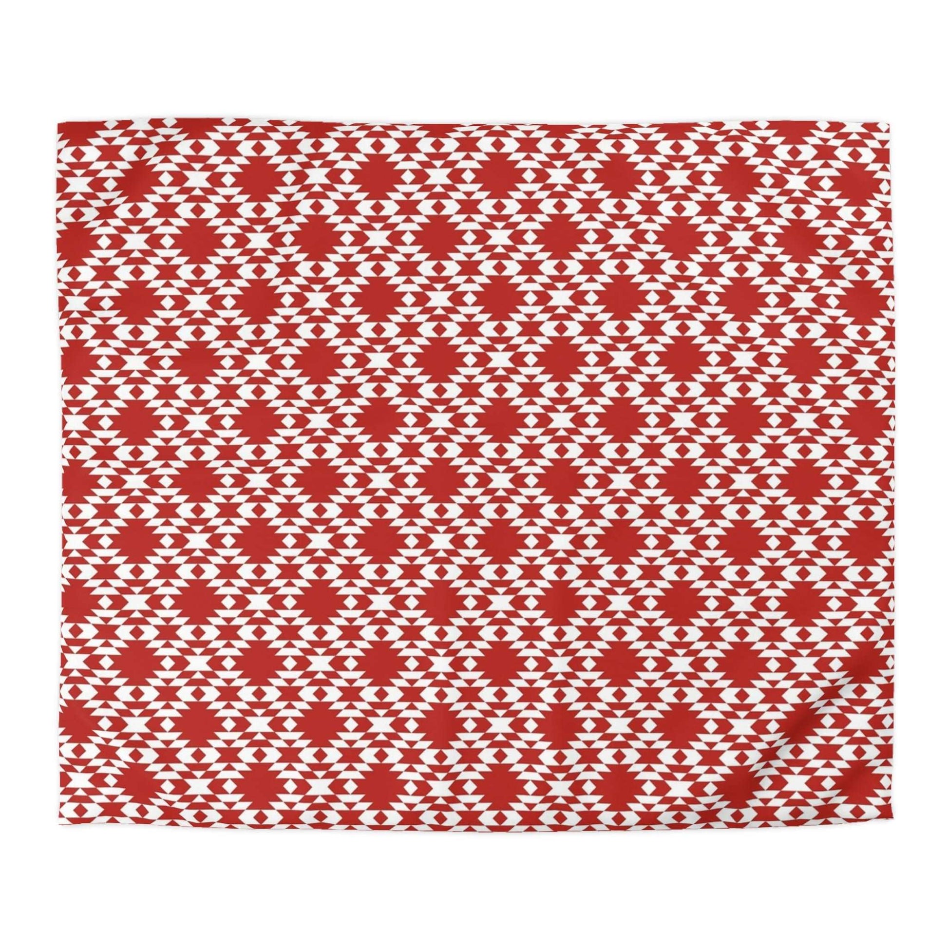 Aztec Kilim Red Duvet Cover