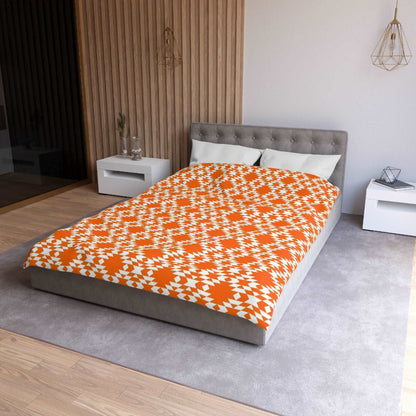 Aztec Kilim Orange Duvet Cover