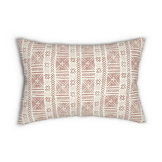 Organic Earthy Boho Texture Pattern Brown White Spun Polyester Decorative Pillow