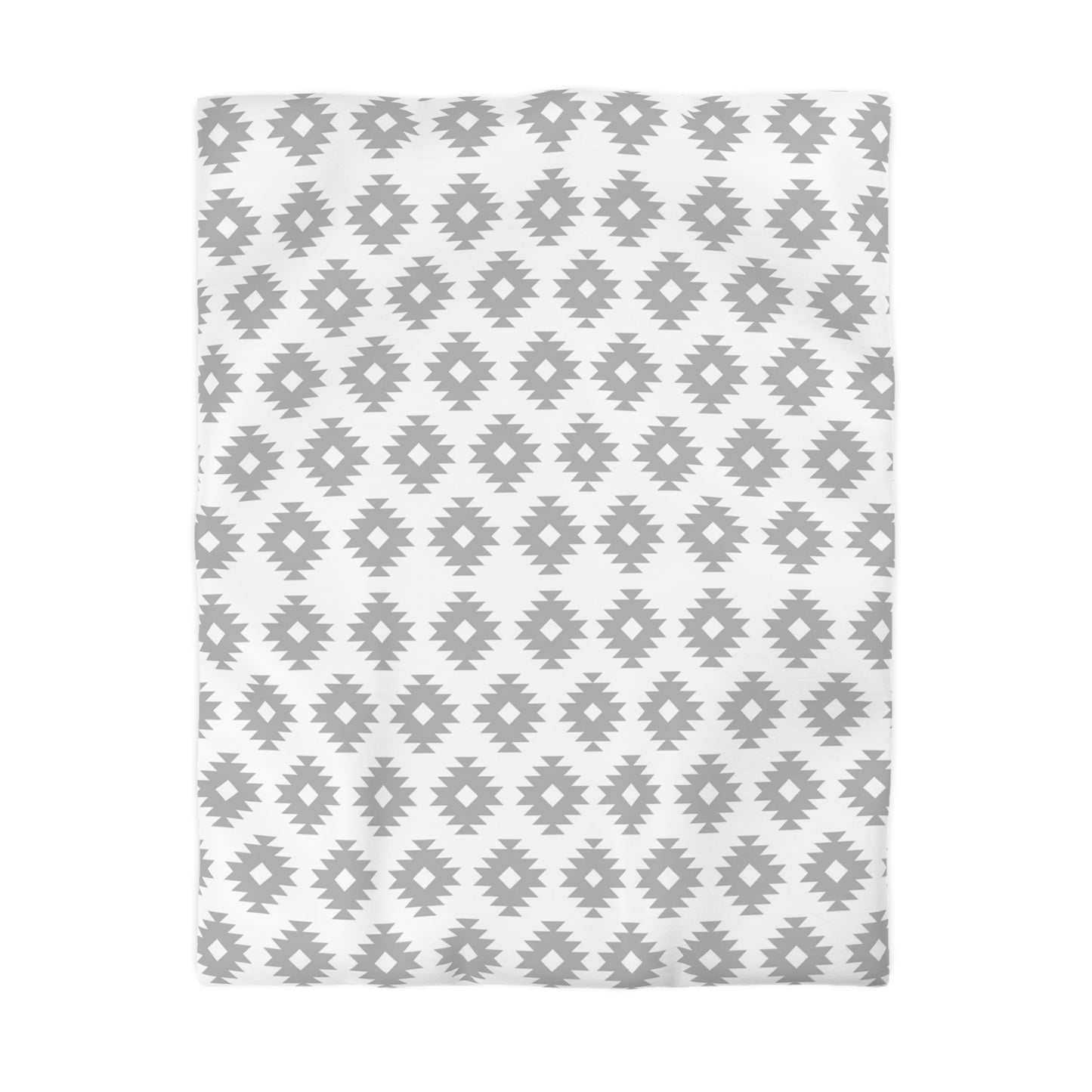 Seamless Gray White Aztec Pattern Duvet Cover