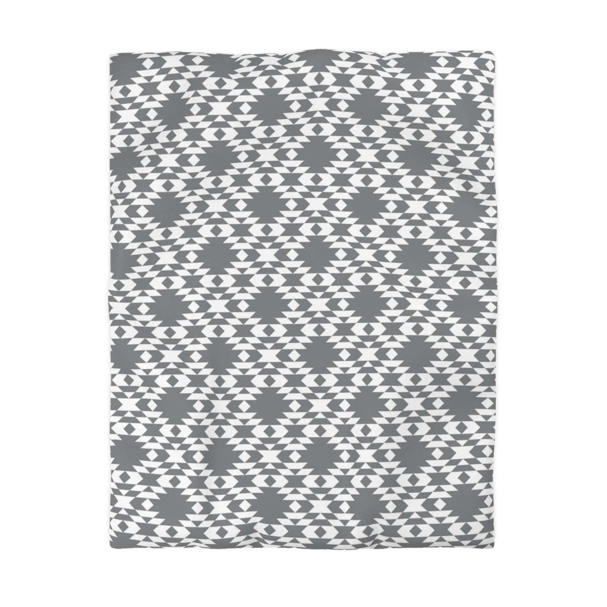 Aztec Kilim Gray Microfiber Duvet Cover