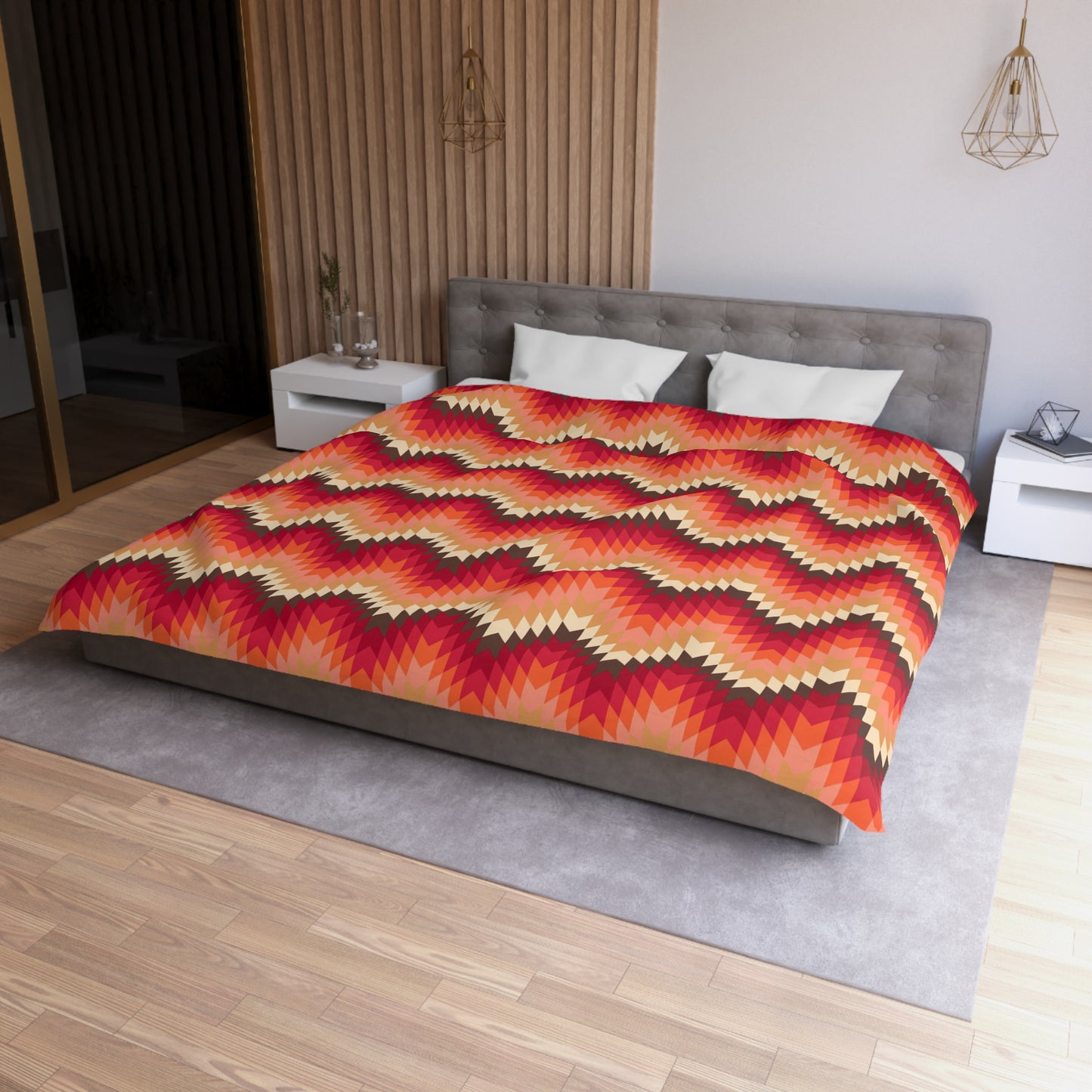 Native American Tribal Flat Pattern Duvet Cover