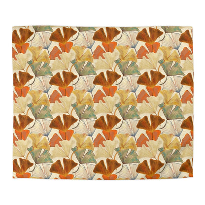 Autumn Ginkgo Leaves Duvet Cover - Fall Colors Watercolor Design, Cozy Seasonal Bedding