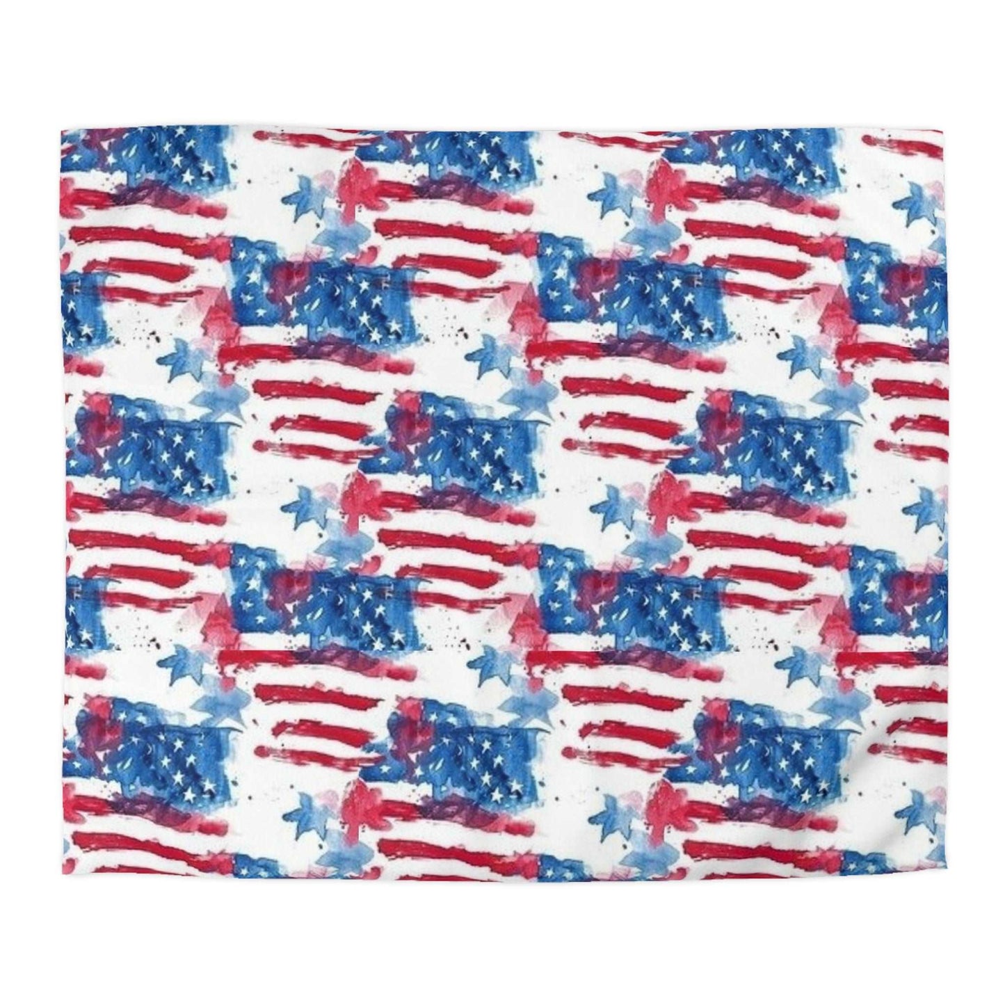 American Flag Red White Blue Stars Stripes 4th of July Duvet Cover