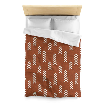 Terracotta Arrow Stripes American Southwestern Duvet Cover