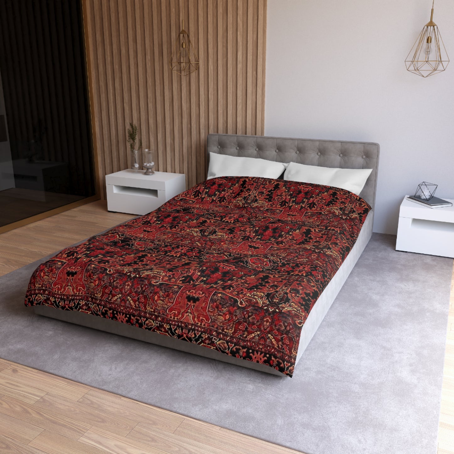 Vintage Persian Style Pomegranate Microfiber Duvet Cover