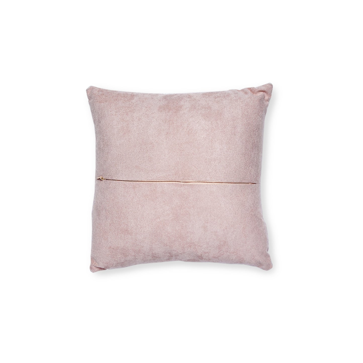 Square Pillow - Folk Birds Design - Pink Back