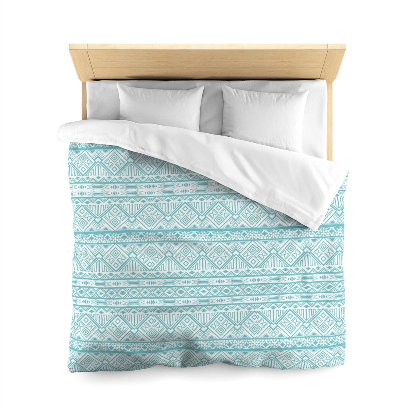 Aztec Madness Aqua Duvet Cover