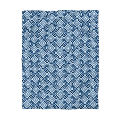 Kilim Inspired Blue Microfiber Duvet Cover