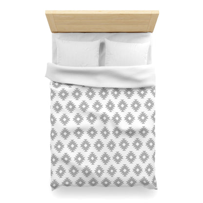 Seamless Gray White Aztec Pattern Duvet Cover