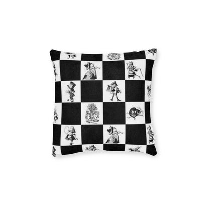 Checker Board Square Pillow - Alice Design