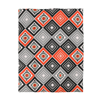 Tribal Aztec Diamond Geometry Duvet Cover - Cultural Heritage Inspired Bedding