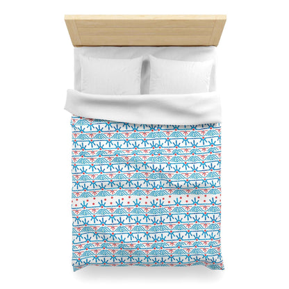 Blue Aztec Geometric Duvet Cover - Southwestern Style Bedding and Home Decor