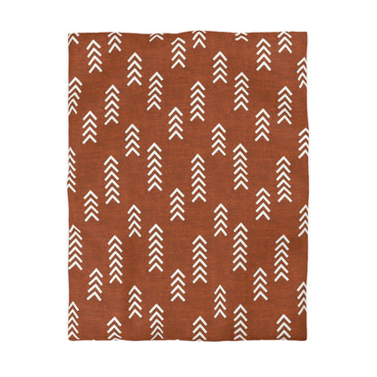 Terracotta Arrow Stripes American Southwestern Duvet Cover