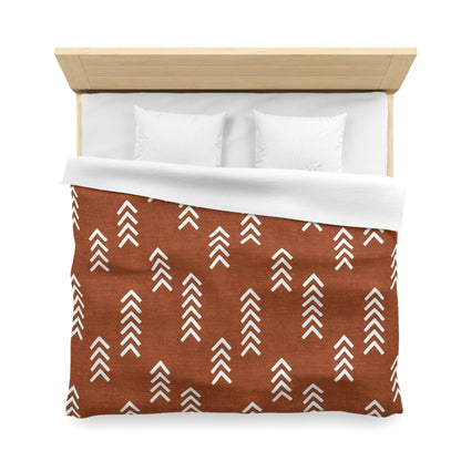 Terracotta Arrow Stripes American Southwestern Duvet Cover