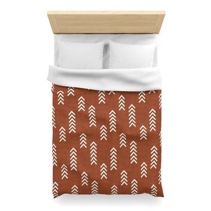 Terracotta Arrow Stripes American Southwestern Duvet Cover