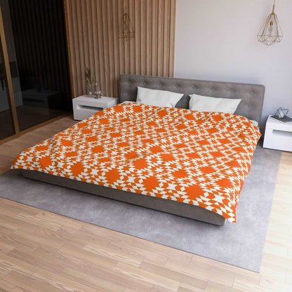 Aztec Kilim Orange Duvet Cover