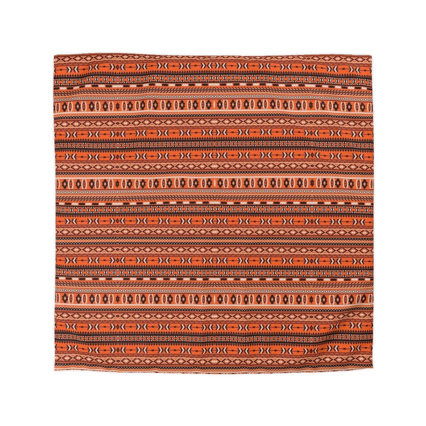 Aztec Orange Print Microfiber Duvet Cover