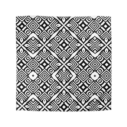 Tribal Mud Cloth Black and White Organic Shapes