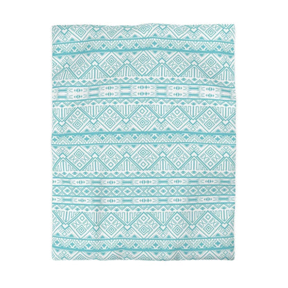 Aztec Madness Aqua Duvet Cover