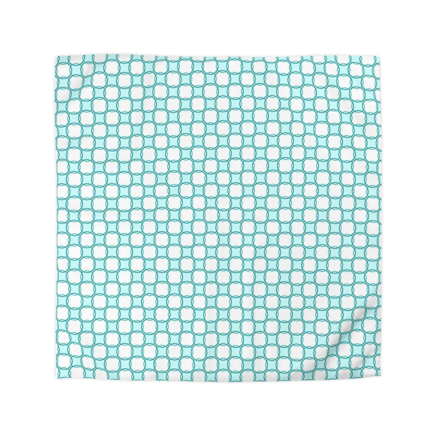 Aqua Green Celtic Knotwork Duvet Cover - Celtic Rings Design, Microfiber Bedding