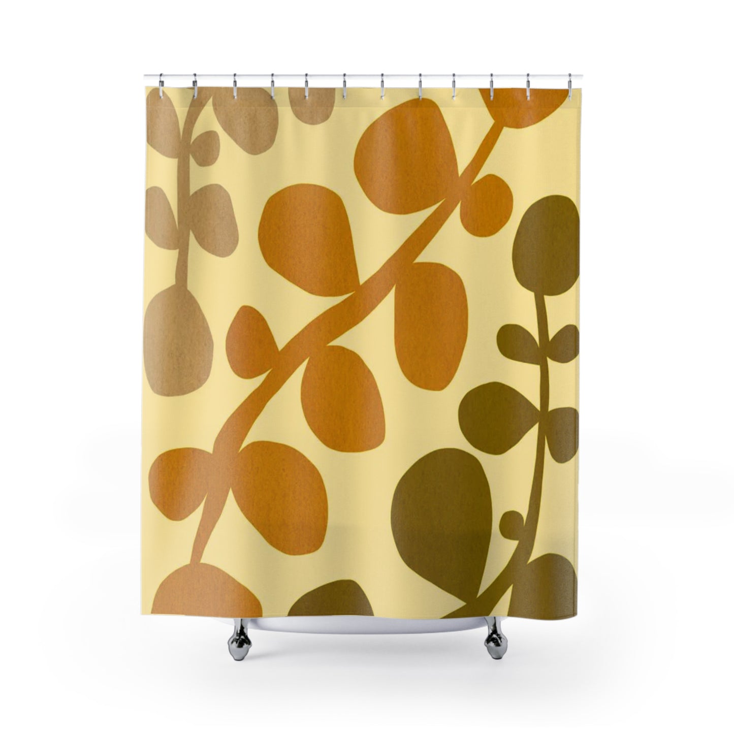 Vibrant Abstract Botanical Shower Curtain