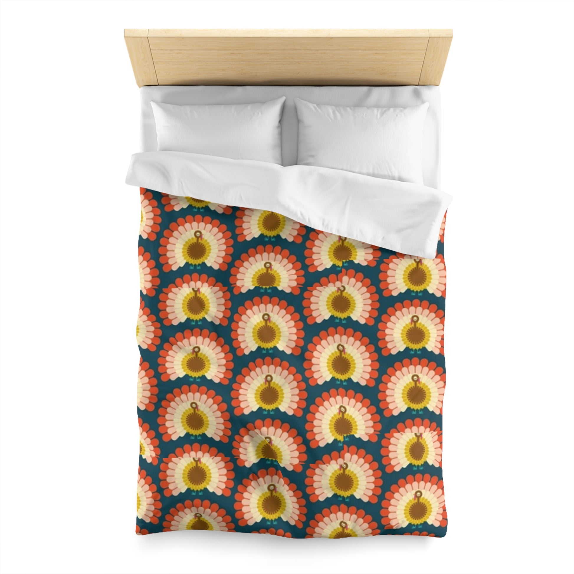 Thanksgiving Day Turkey Duvet Cover - Autumn Harvest Home Decor Bedding