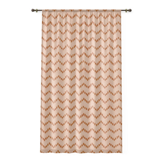 Zigzag Pattern Window Curtain - Trendy Geometric Home Accessories