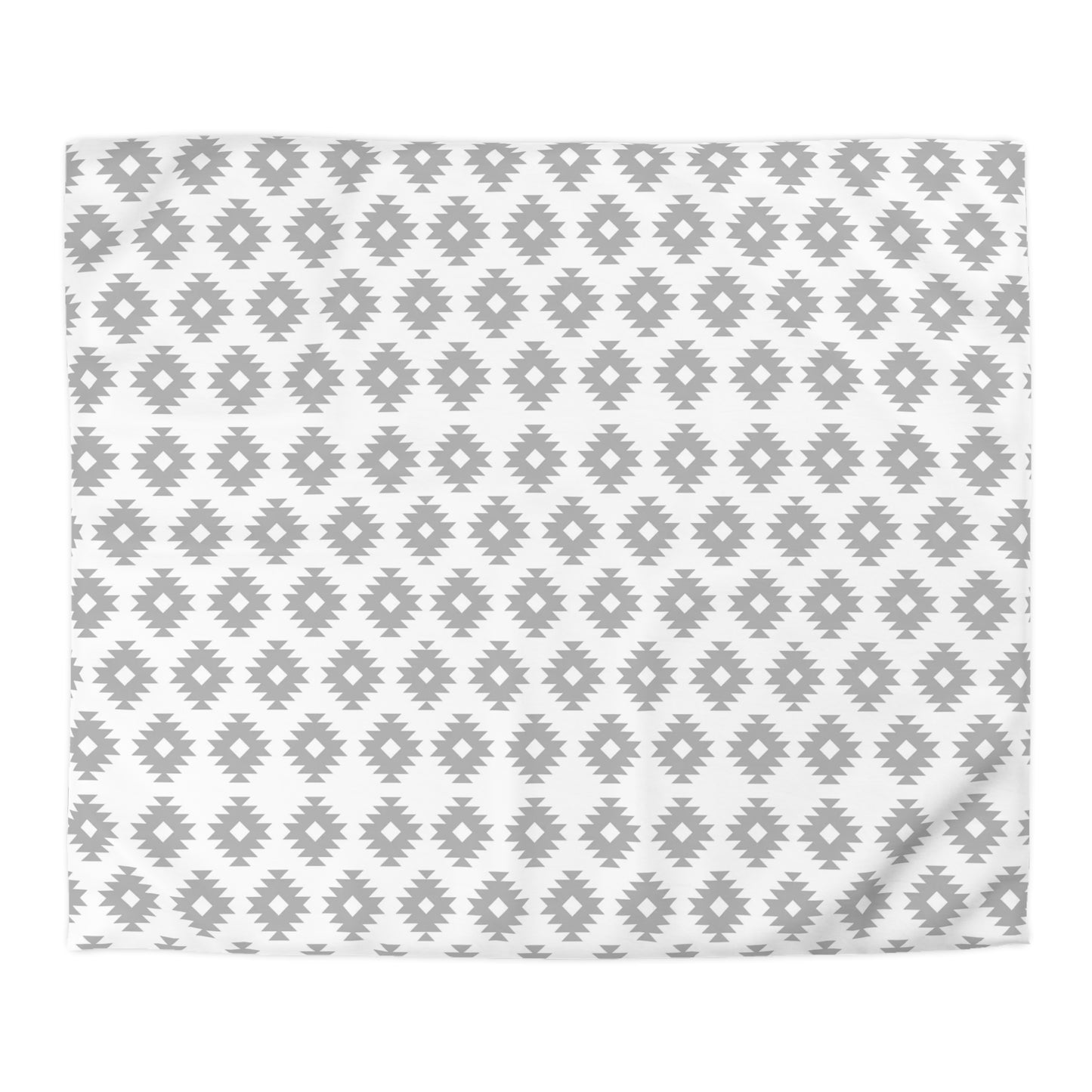 Seamless Gray White Aztec Pattern Duvet Cover