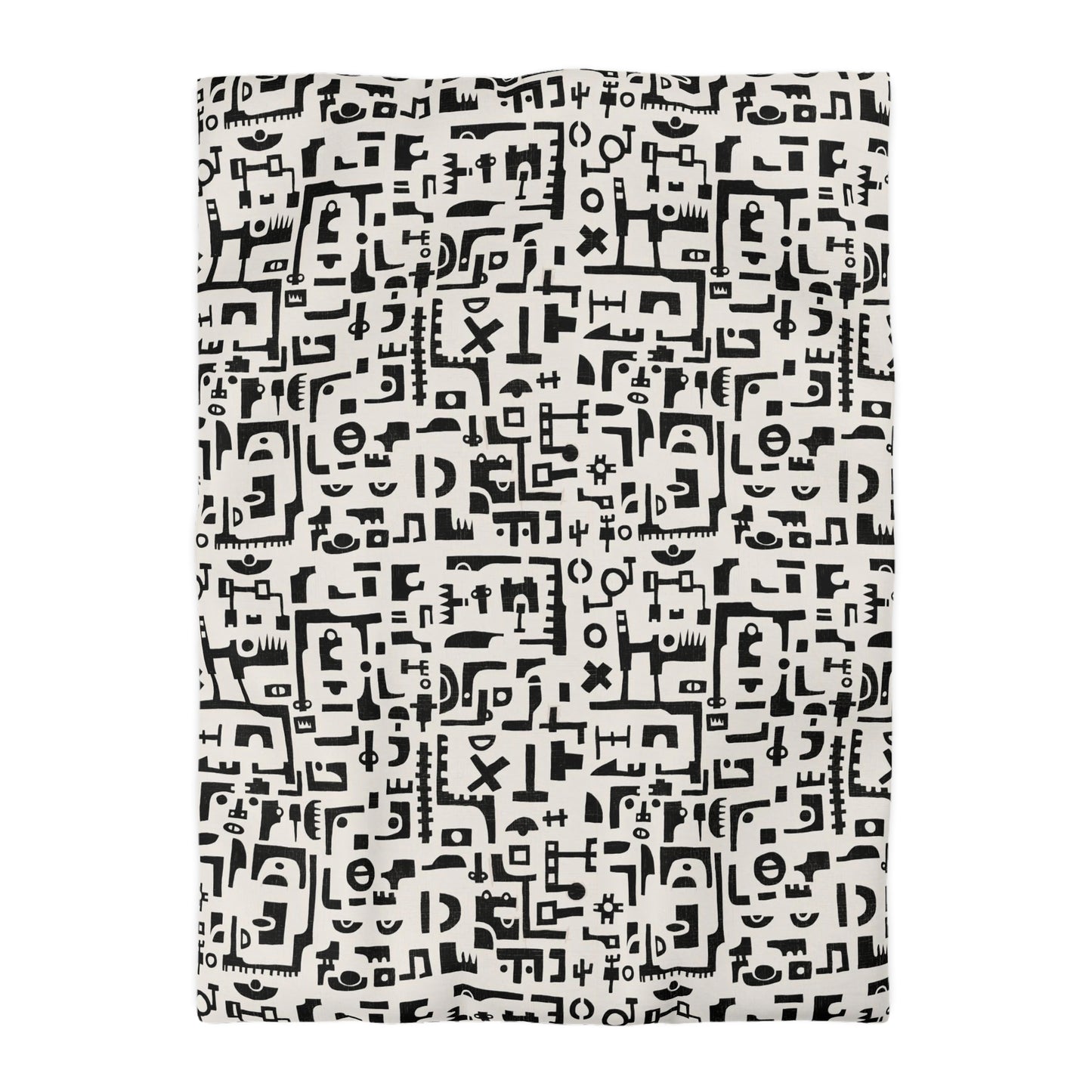 Tribal African Ethnic Shapes Microfiber Duvet Cover - Contemporary African Inspired Home Decor Bedding