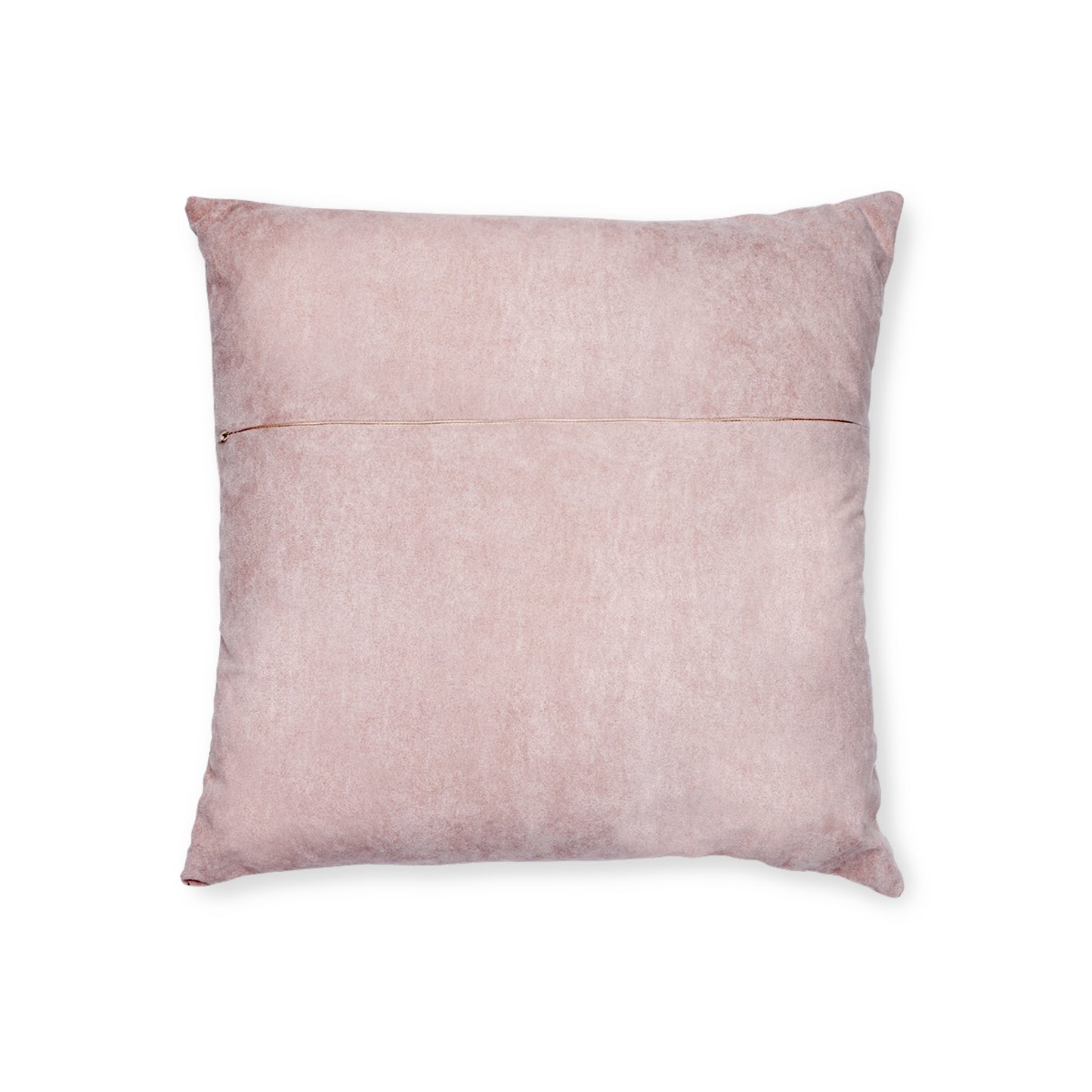 Square Pillow - Folk Birds Design - Pink Back