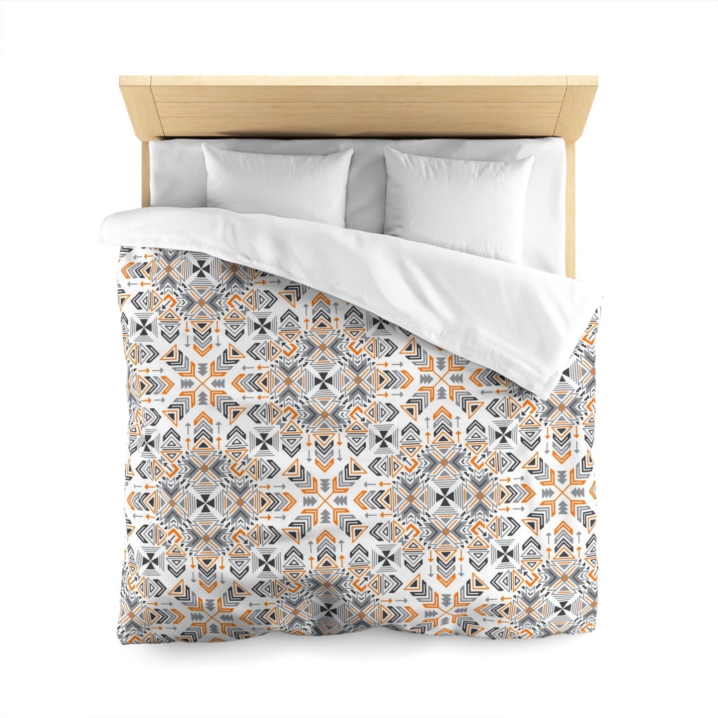 Geometrical Shapes Aztec Pattern Microfiber Duvet Cover Set - Stylish Southwestern Inspired Bedding Collection