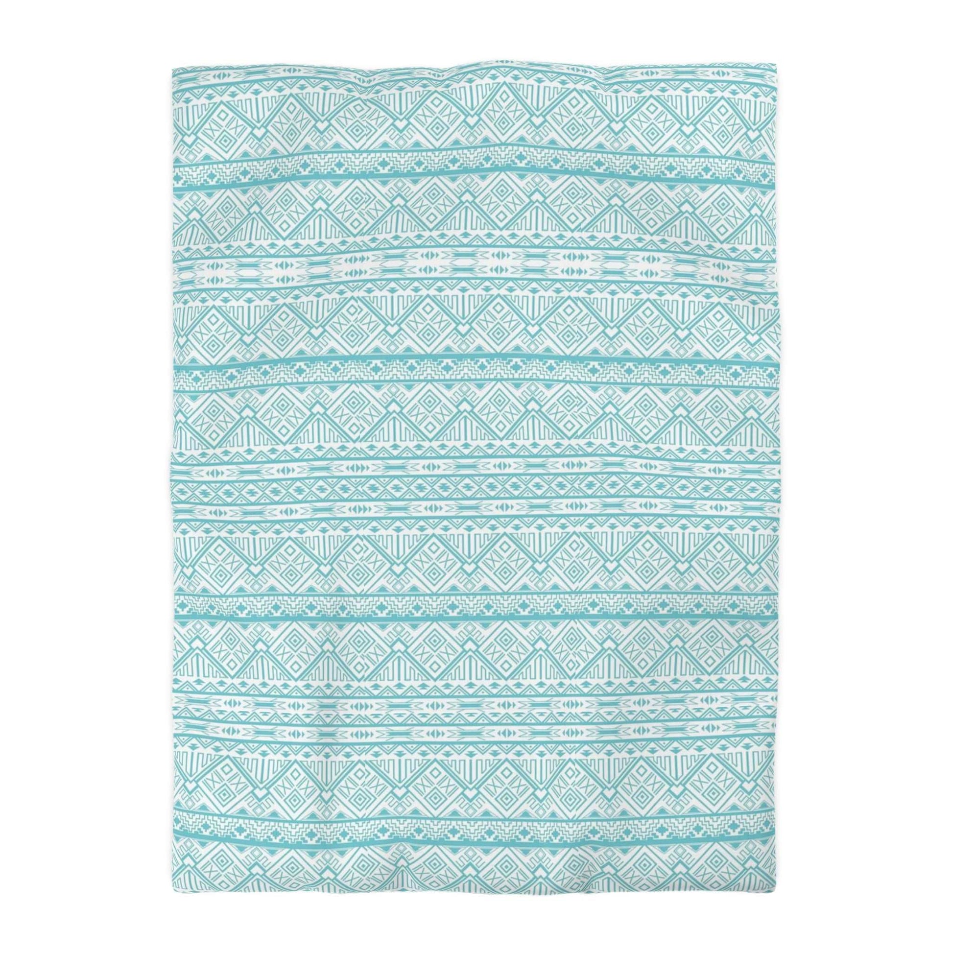 Aztec Madness Aqua Duvet Cover