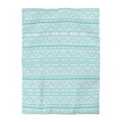 Aztec Madness Aqua Duvet Cover