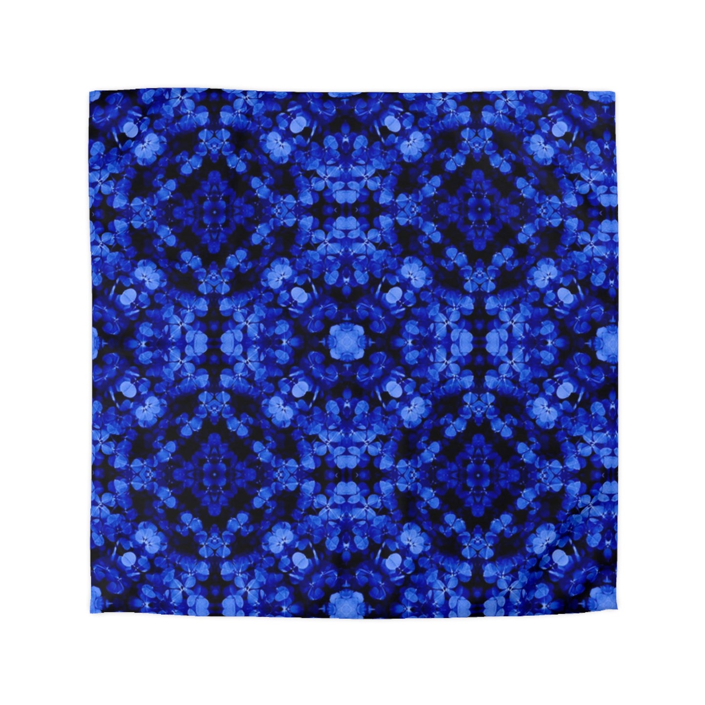 Irish Celtic Clover Knot Duvet Cover - Sapphire Blue, Traditional Design