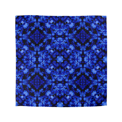 Irish Celtic Clover Knot Duvet Cover - Sapphire Blue, Traditional Design