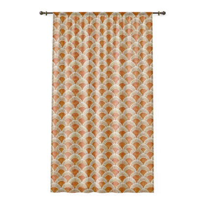 Bohemian-Inspired Sunrise Window Curtain - Colorful Wall Decor