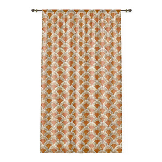 Bohemian-Inspired Sunrise Window Curtain - Colorful Wall Decor