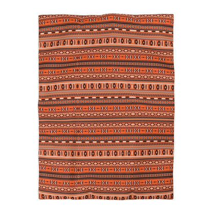 Aztec Orange Print Microfiber Duvet Cover