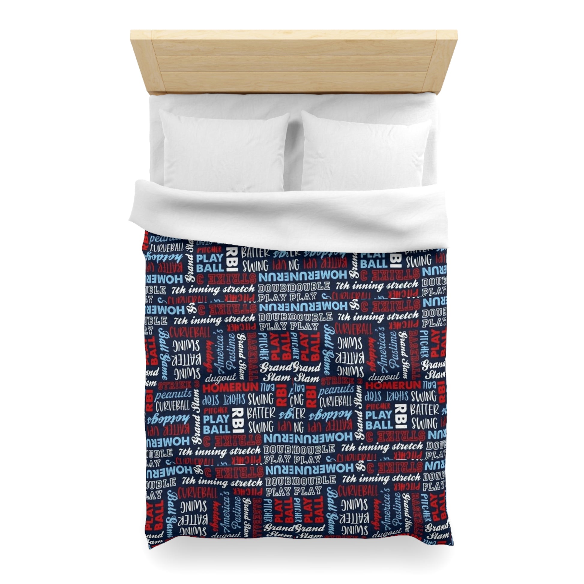 MLB Inspired All Things Baseball American Duvet Cover - Official Baseball Team Colors