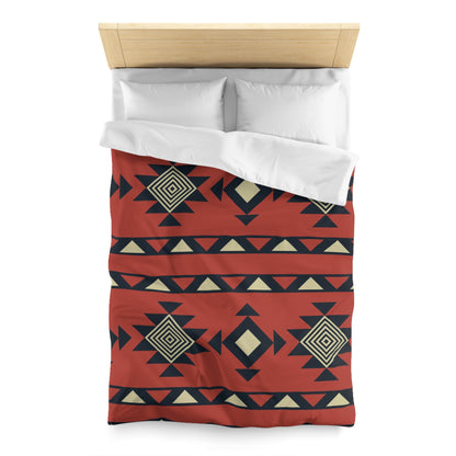 Aztec Bohemian Terracotta Pattern Duvet Cover - Unique Ethnic Tribal Home Decor