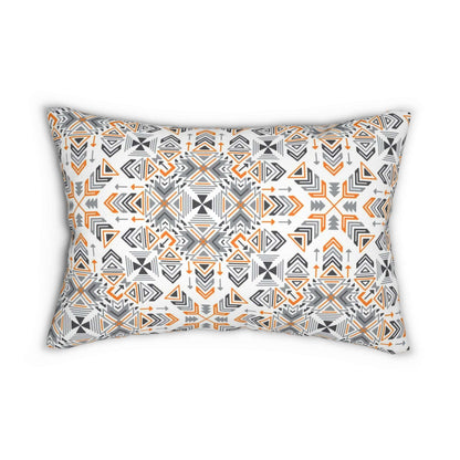 Aztec Pattern Design Spun Polyester Lumbar Pillow