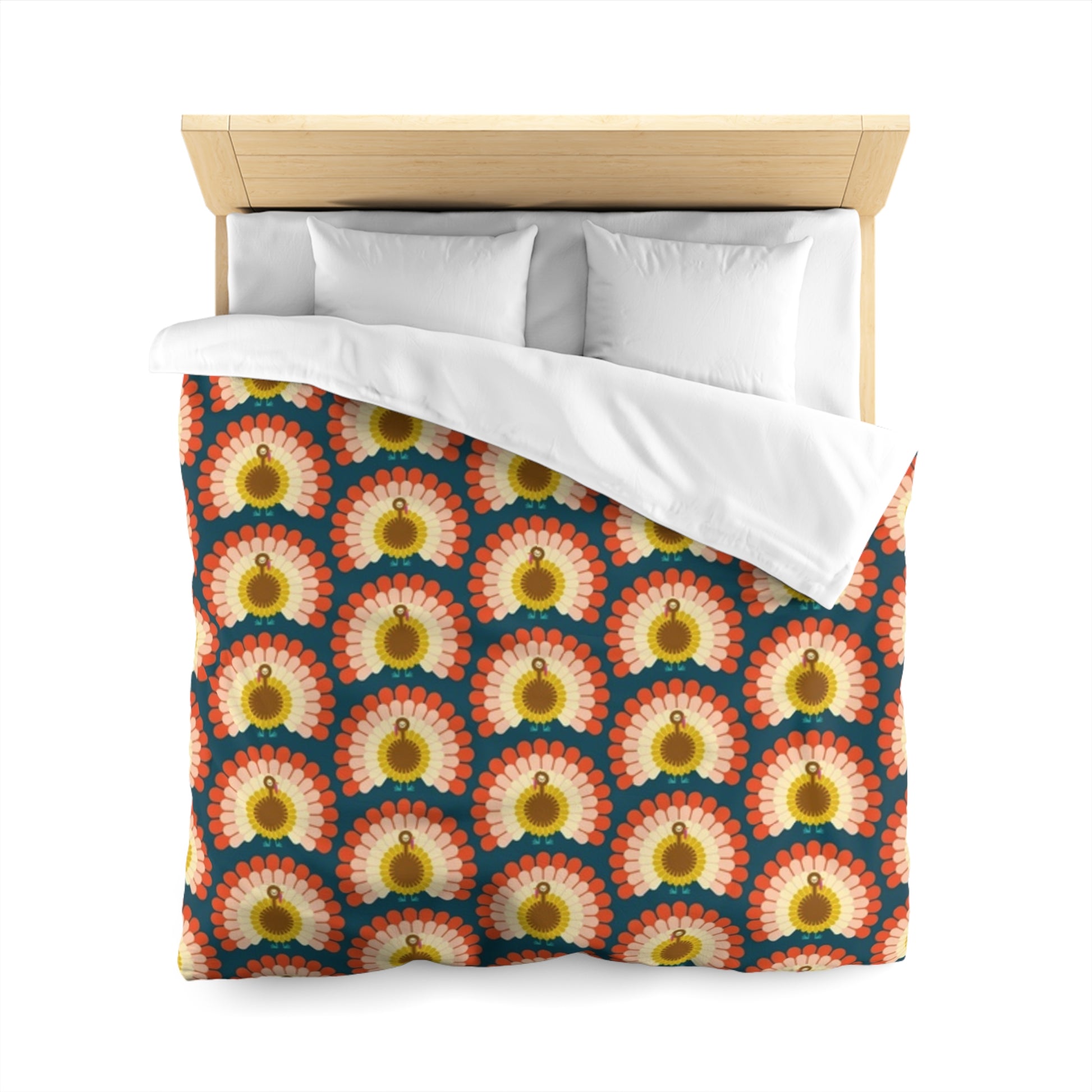 Thanksgiving Day Turkey Duvet Cover - Autumn Harvest Home Decor Bedding