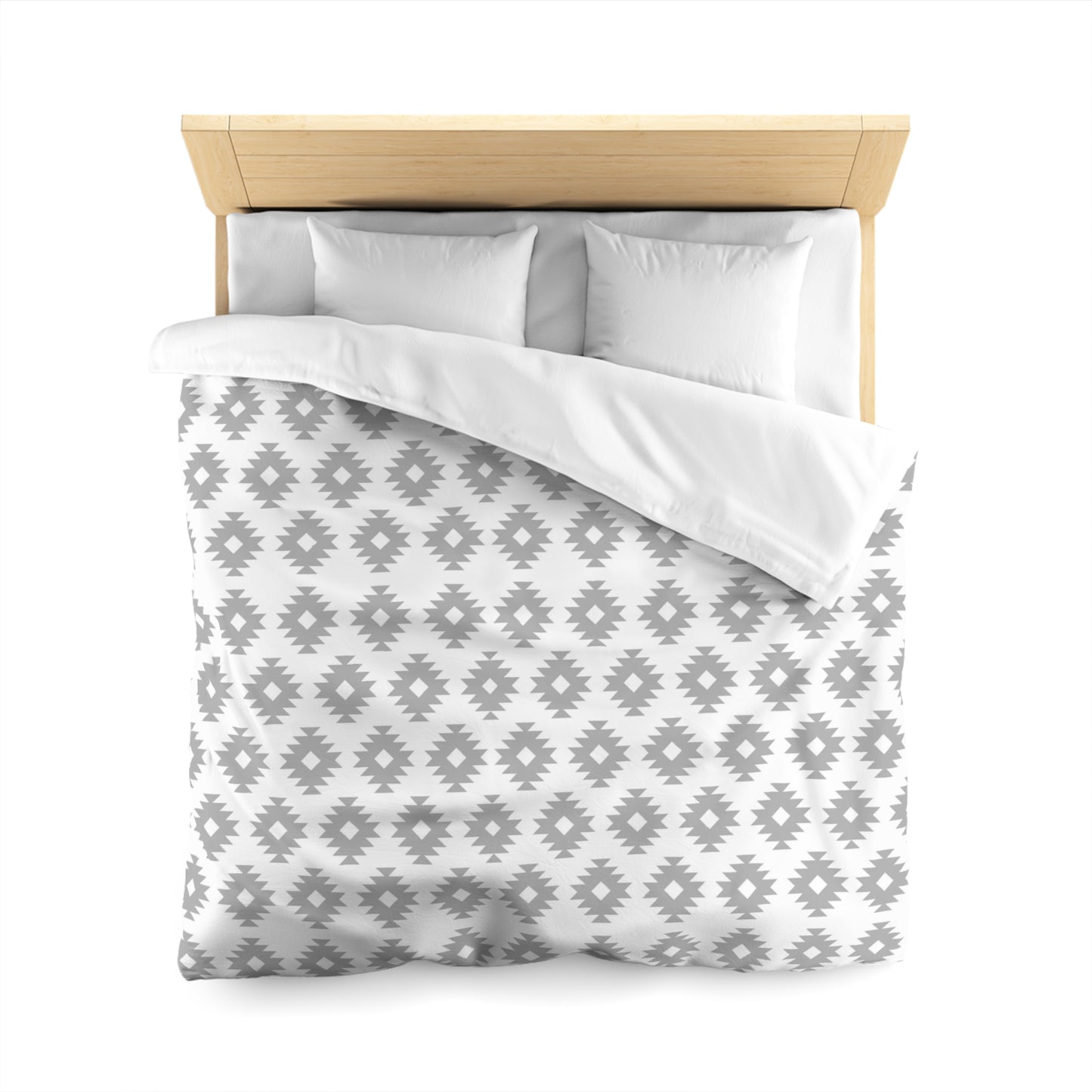 Seamless Gray White Aztec Pattern Duvet Cover