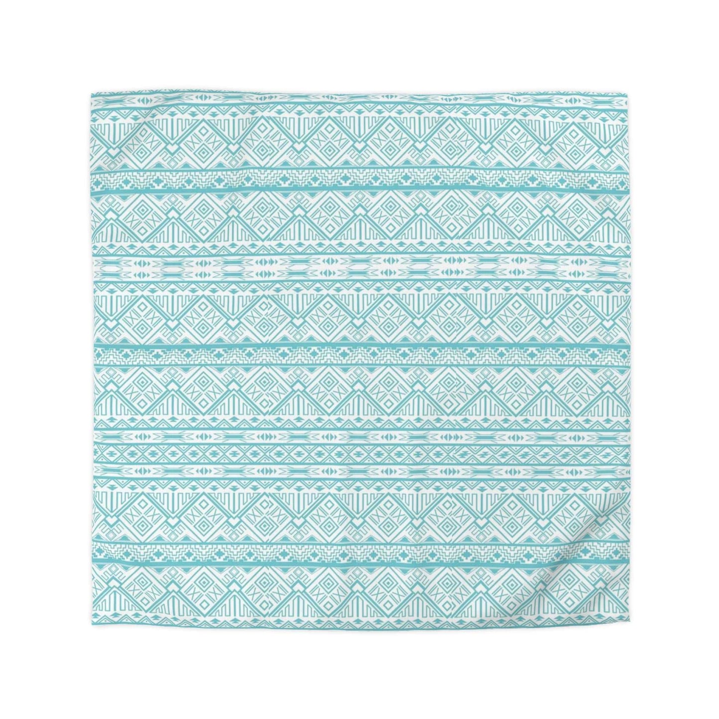 Aztec Madness Aqua Duvet Cover