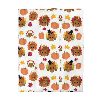 Thanksgiving Pumpkin Duvet Cover - Rustic Red-Indian Fall Harvest Home Decor