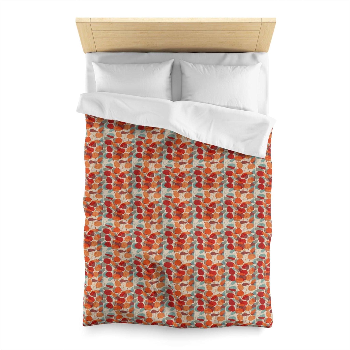 Autumn Lunaria Duvet Cover - Magical Moon Flower Design, Fall Season Bedding